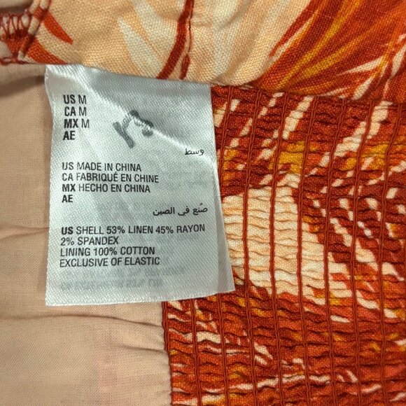 INC Womens Summer Palm Print Ruffled Crop Top With Back Zipper Size M - Picture 8 of 8